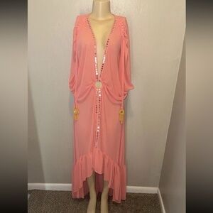 Ramy Brooke Coral Maxi Dress